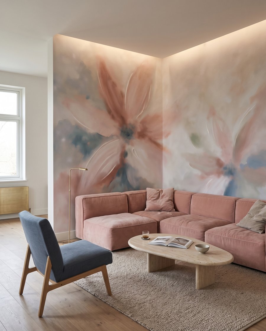 Flori ca evantaie pictate — interior 1