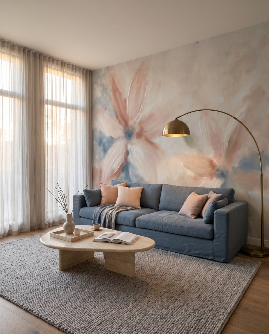 Flori ca evantaie pictate — interior 3