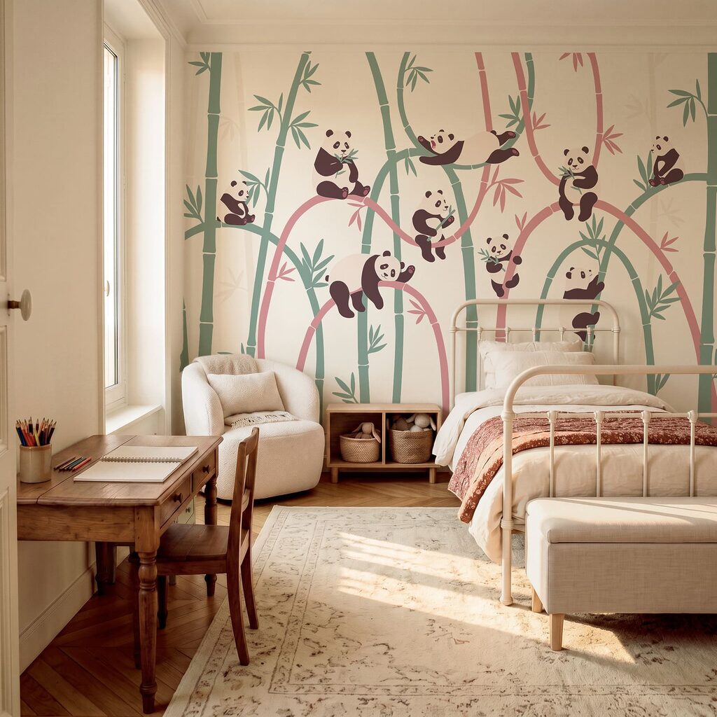 Pande printre bambus — interior 3