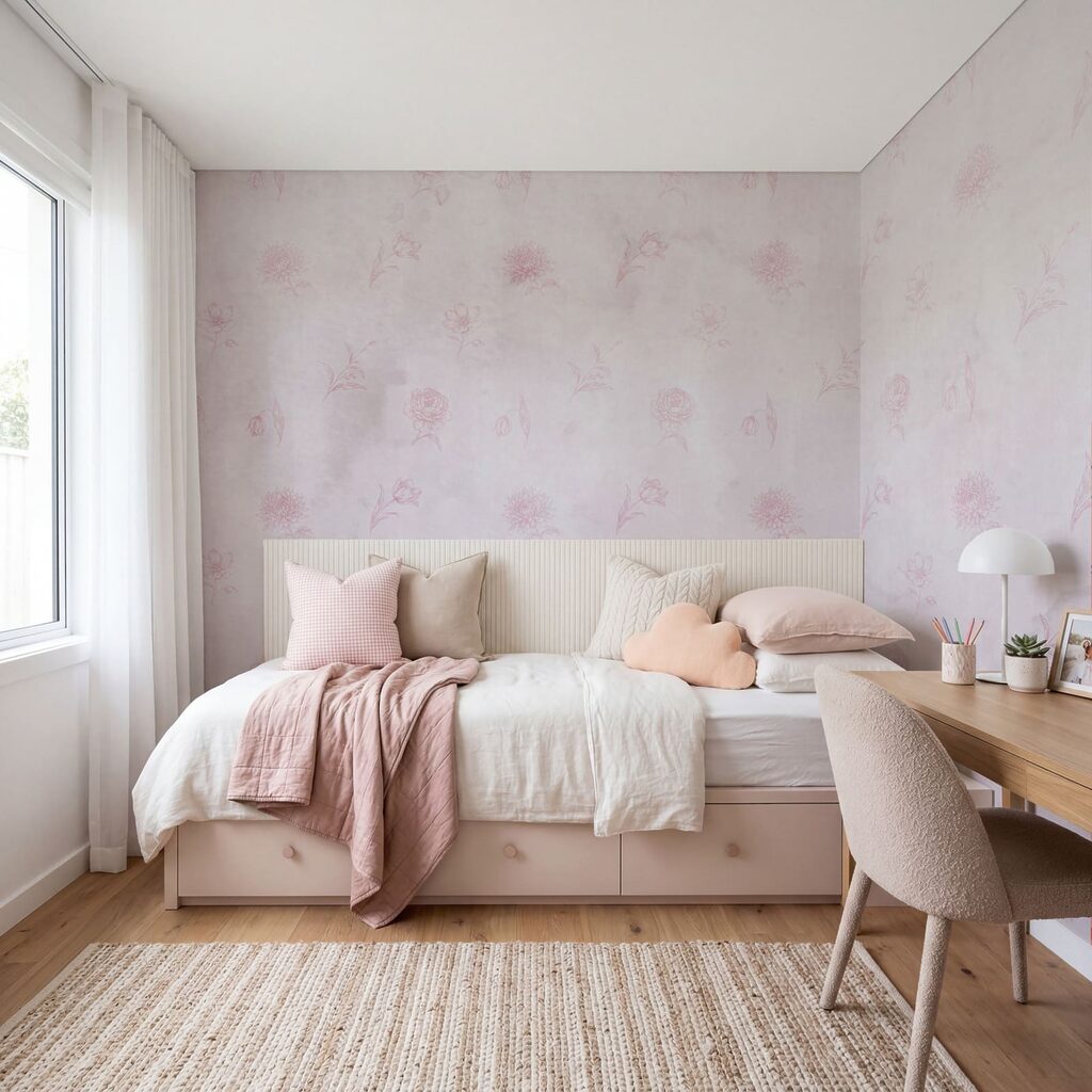 Flori pe vopsea veche — interior 1