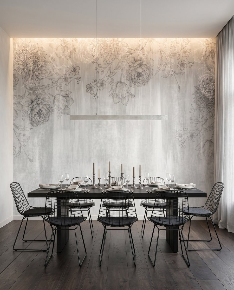Flori deasupra vopselei — interior 5