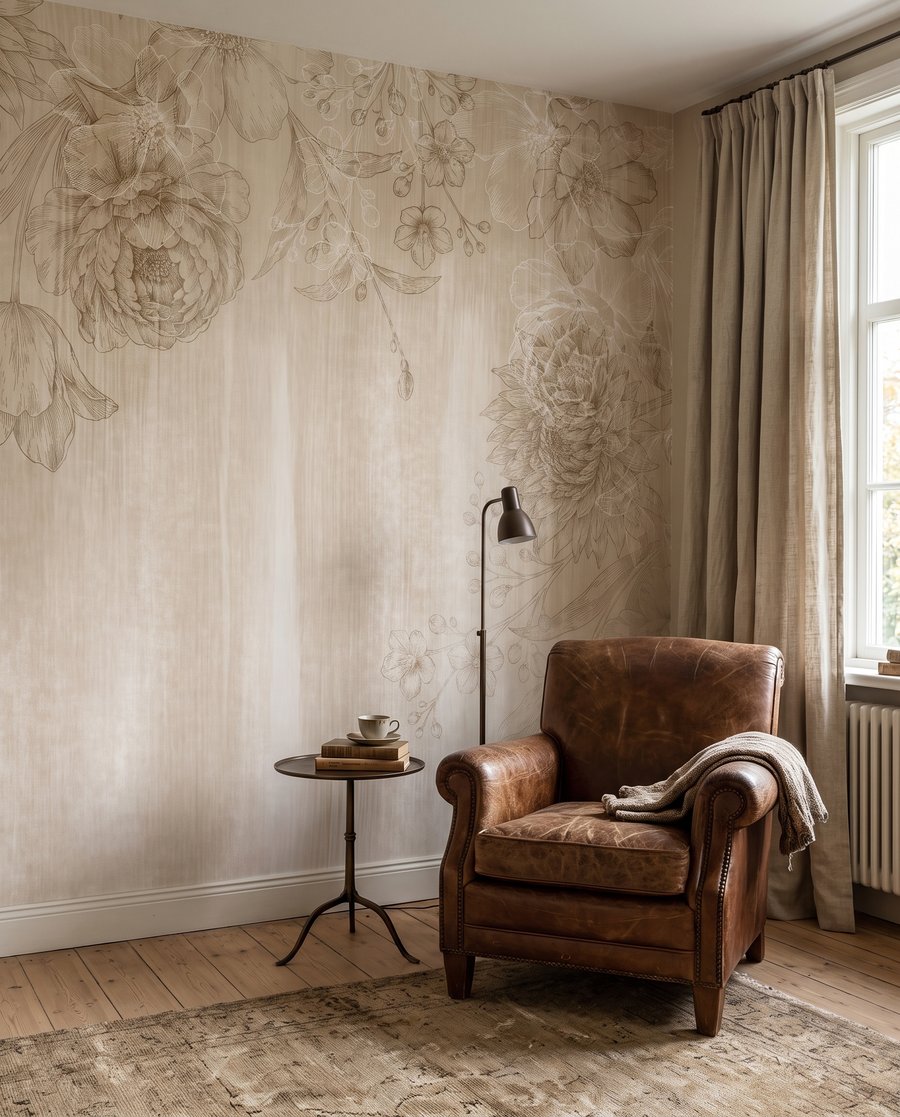Flori deasupra vopselei — interior 1