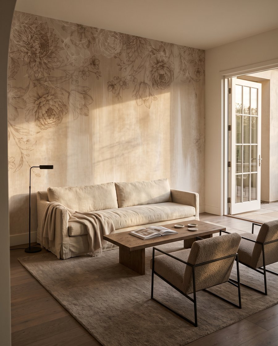 Flori deasupra vopselei — interior 3