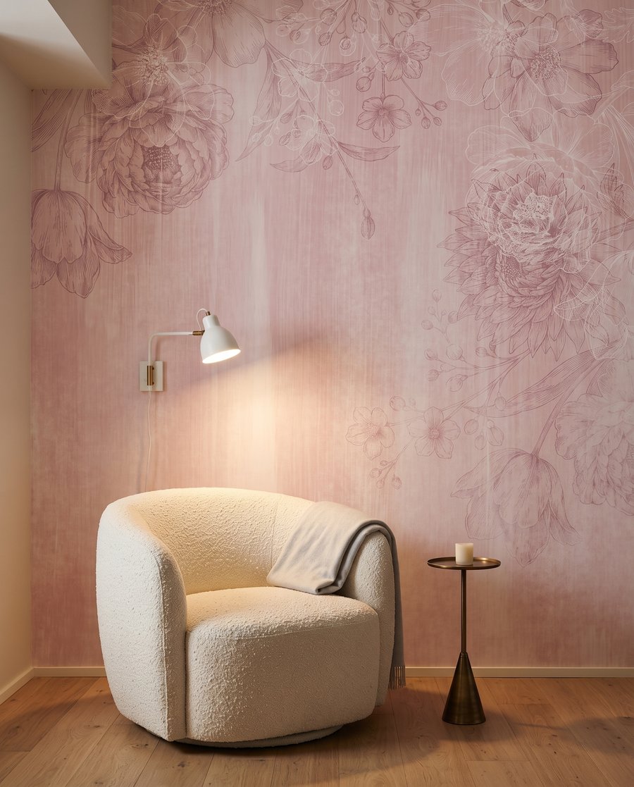 Flori deasupra vopselei — interior 2