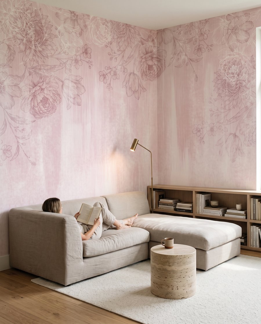 Flori deasupra vopselei — interior 1