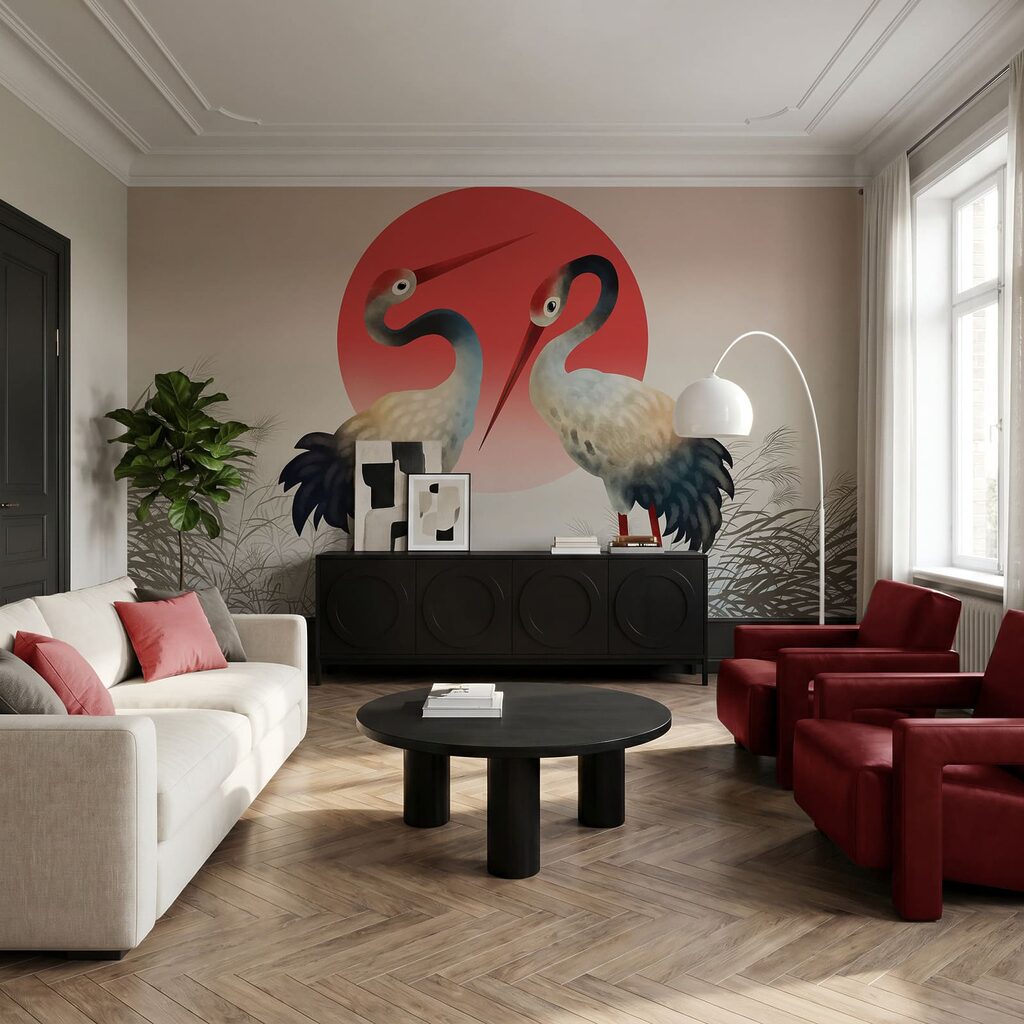 Două păsări la apus — interior 3