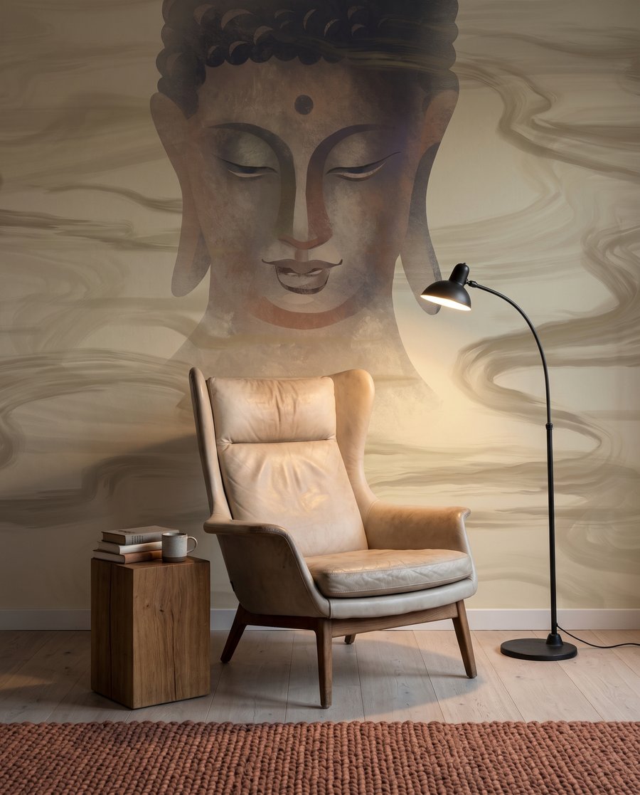 Buddha printre curenți aurii — interior 1