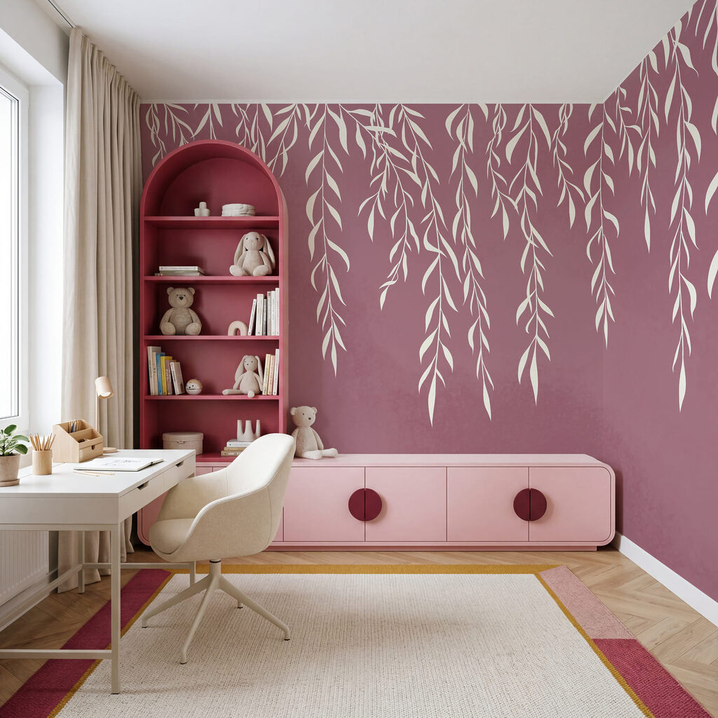 Crenguțe albe care atârnă — interior 3