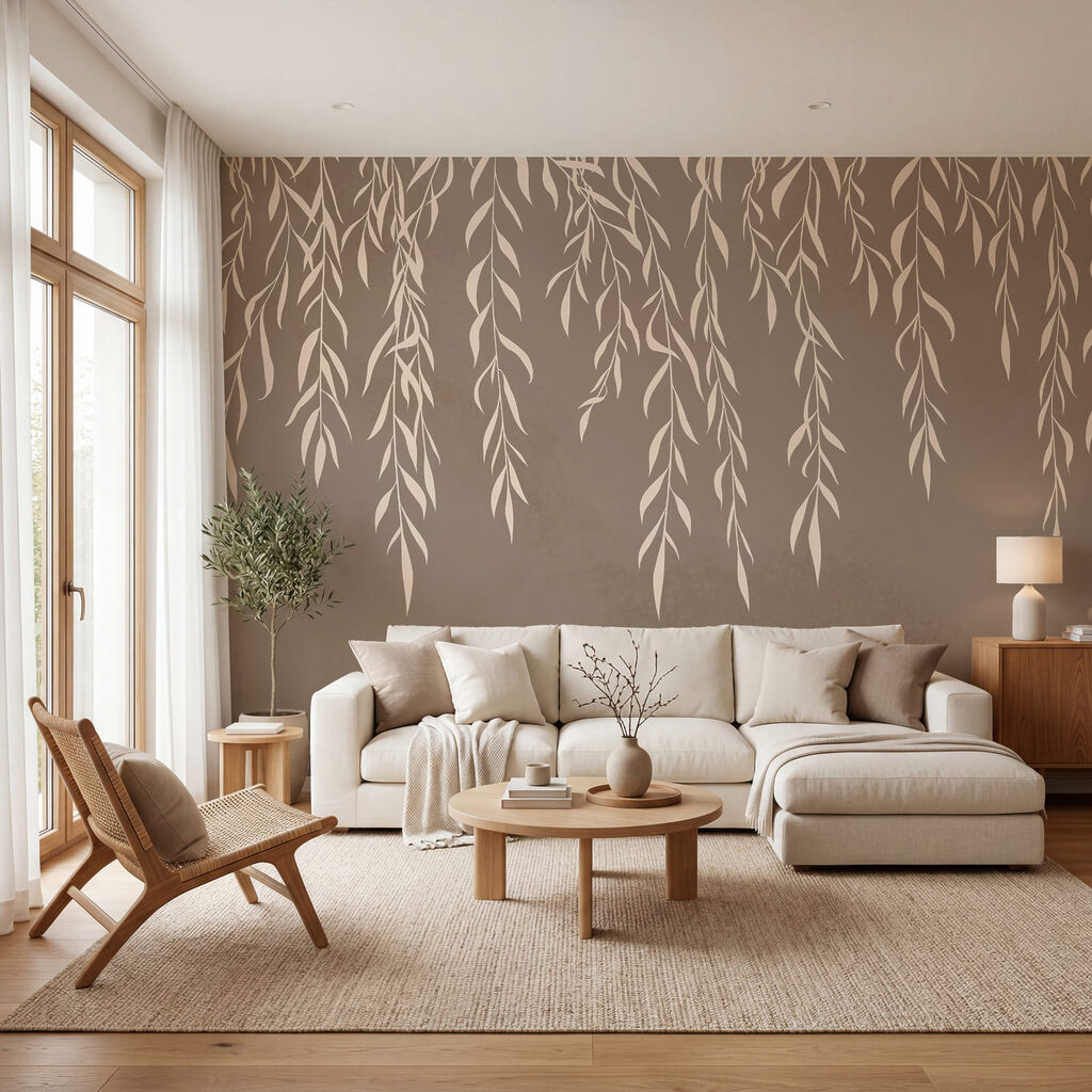 Crenguțe albe care atârnă — interior 1