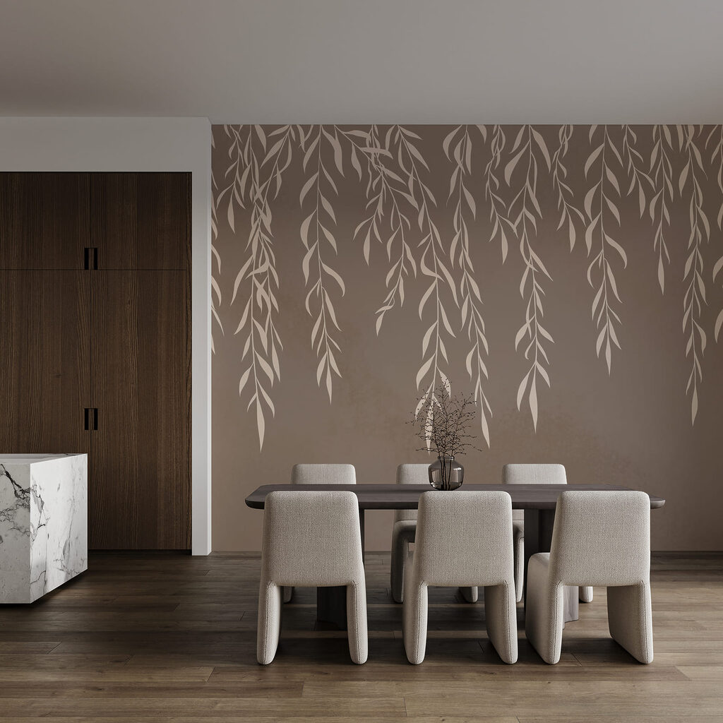 Crenguțe albe care atârnă — interior 3