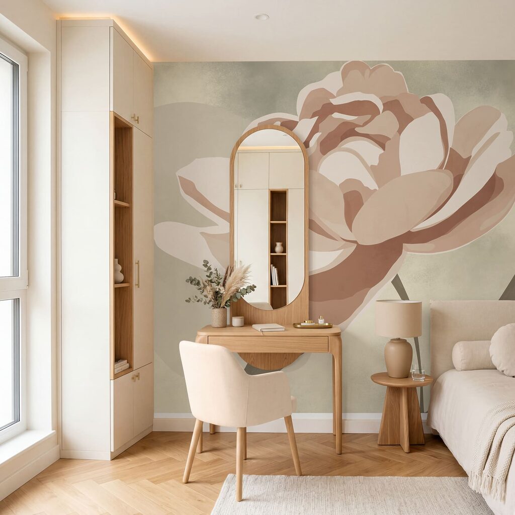Floare pe pată colorată — interior 2