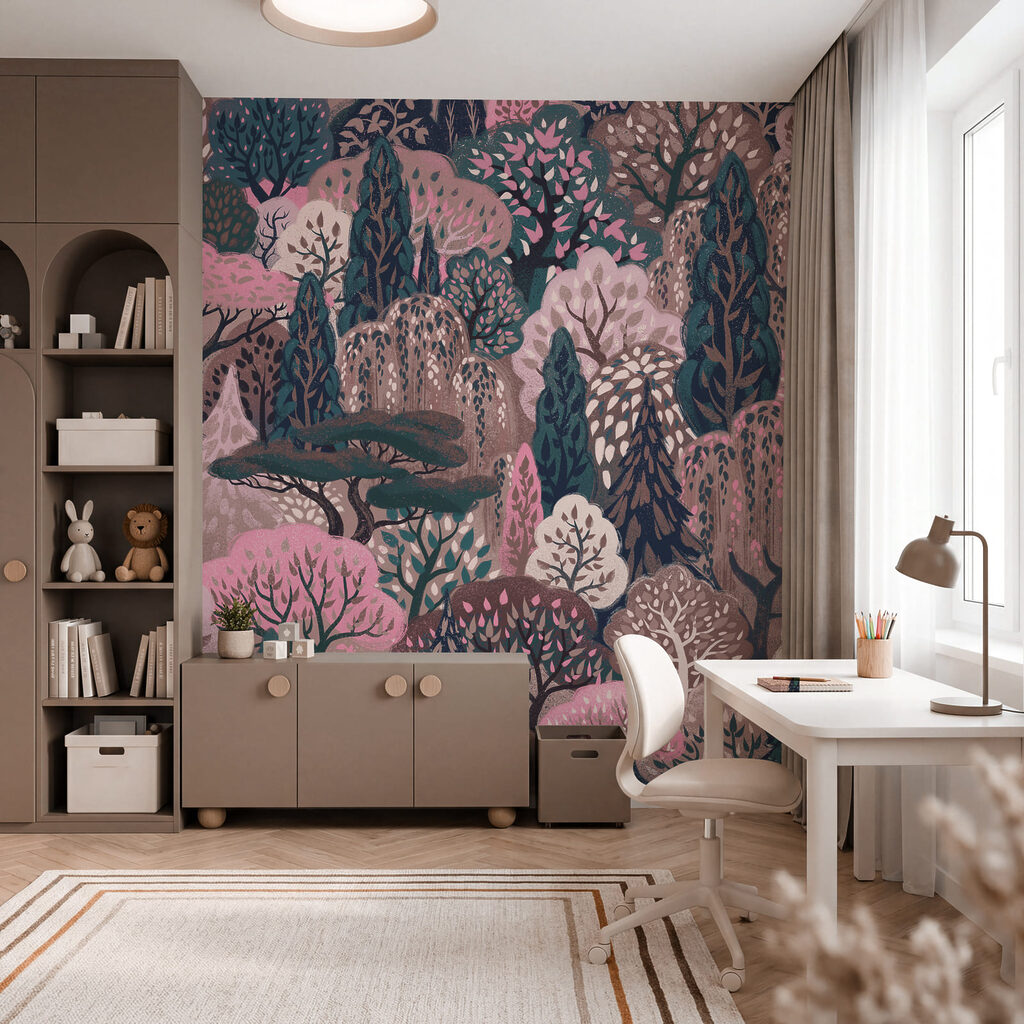 Copaci stilizați în pădure — interior 2