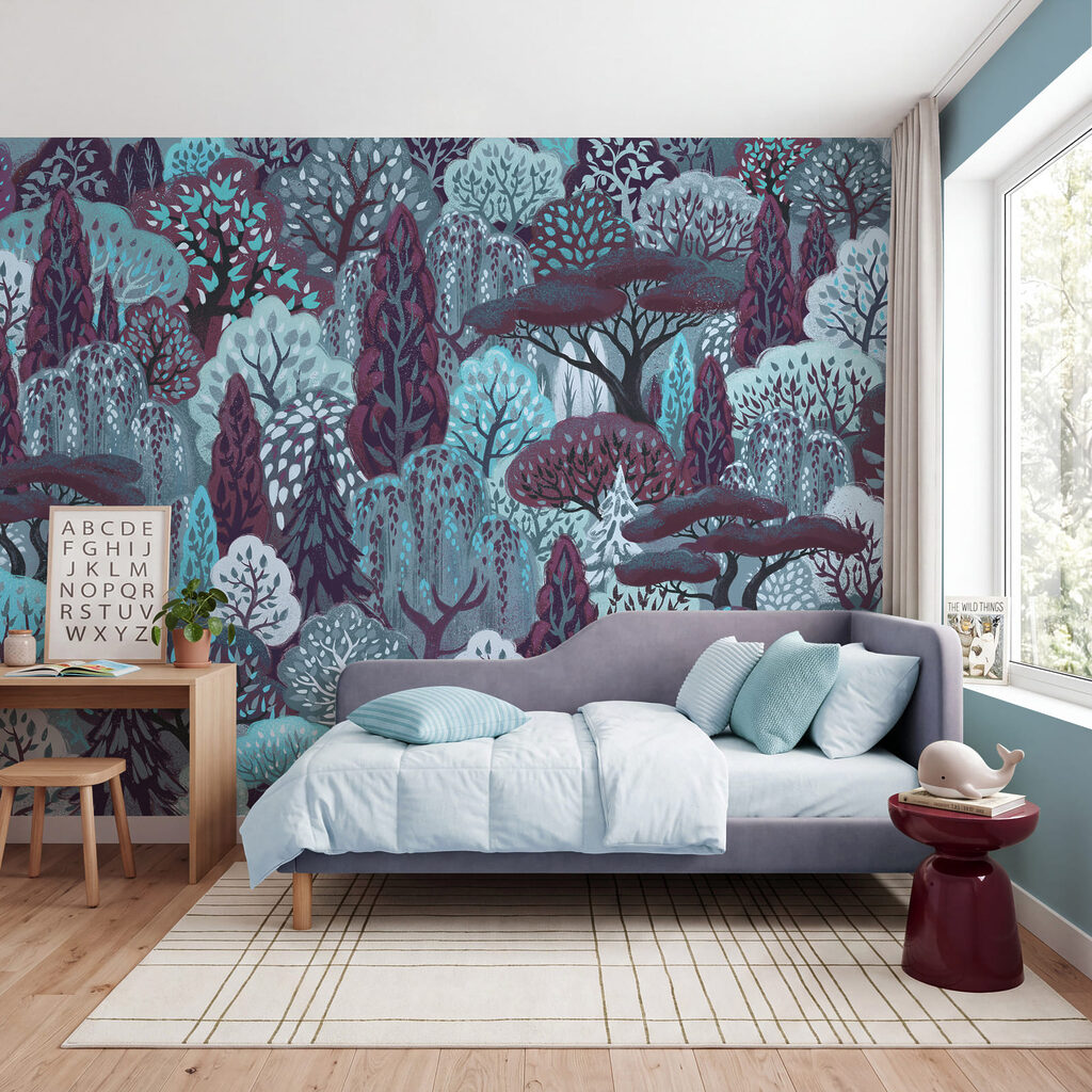 Copaci stilizați în pădure — interior 3