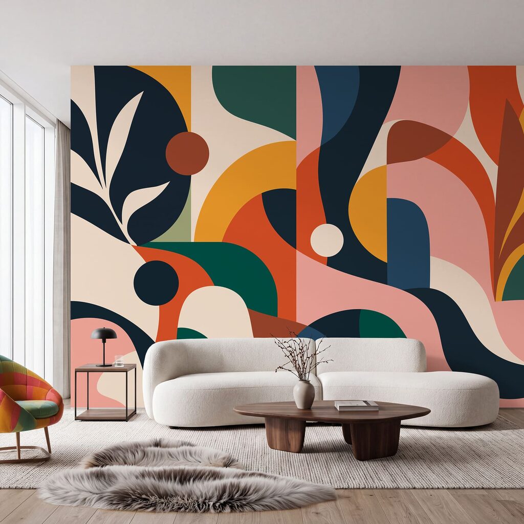 Benzi colorate și frunze — interior 3