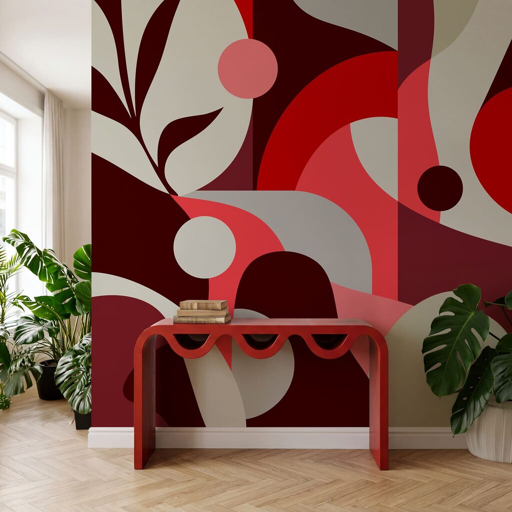 Benzi colorate și frunze — interior 2