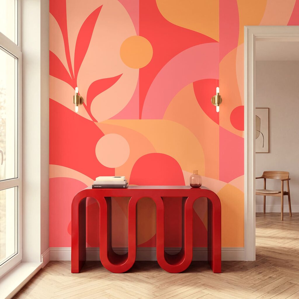 Benzi colorate și frunze — interior 2