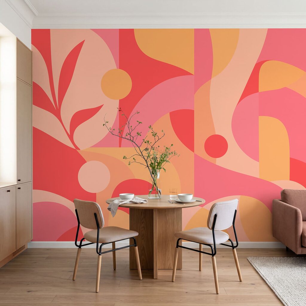 Benzi colorate și frunze — interior 1