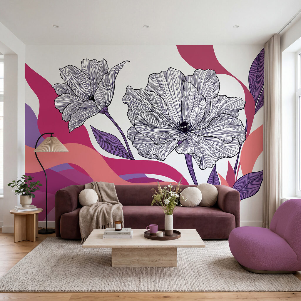 Flori peste benzi ondulate — interior 1