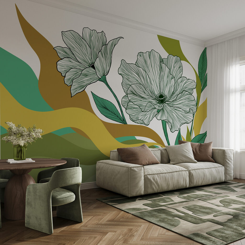 Flori peste benzi ondulate — interior 1