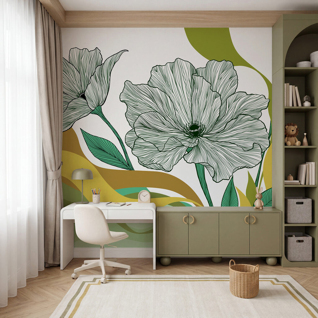 Flori peste benzi ondulate — interior 2