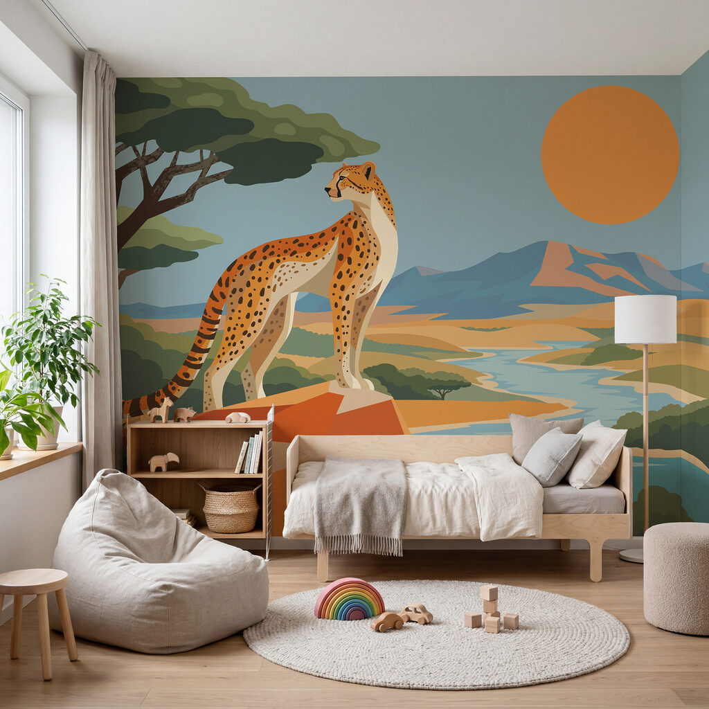Felină pătată pe stâncă — interior 2