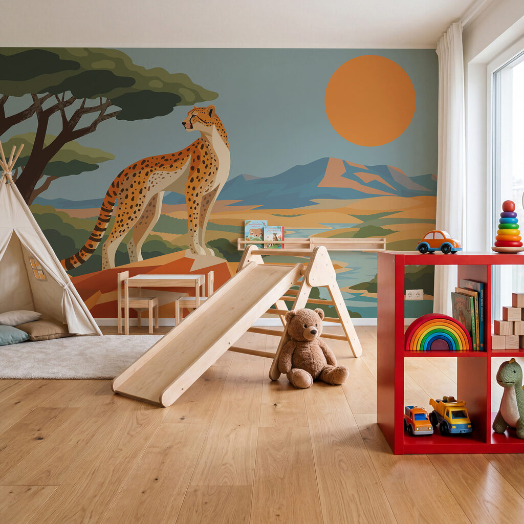 Felină pătată pe stâncă — interior 3