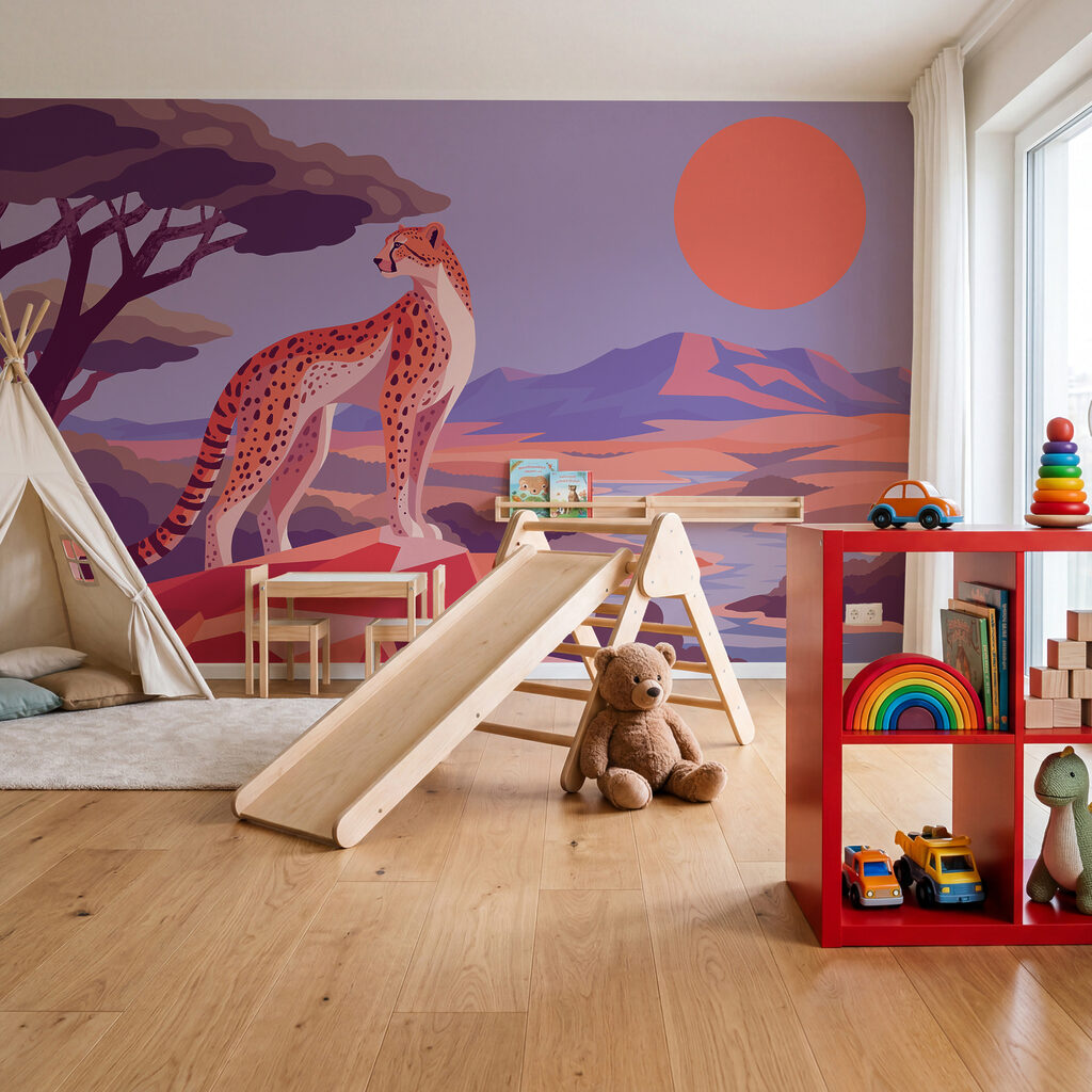 Felină pătată pe stâncă — interior 4