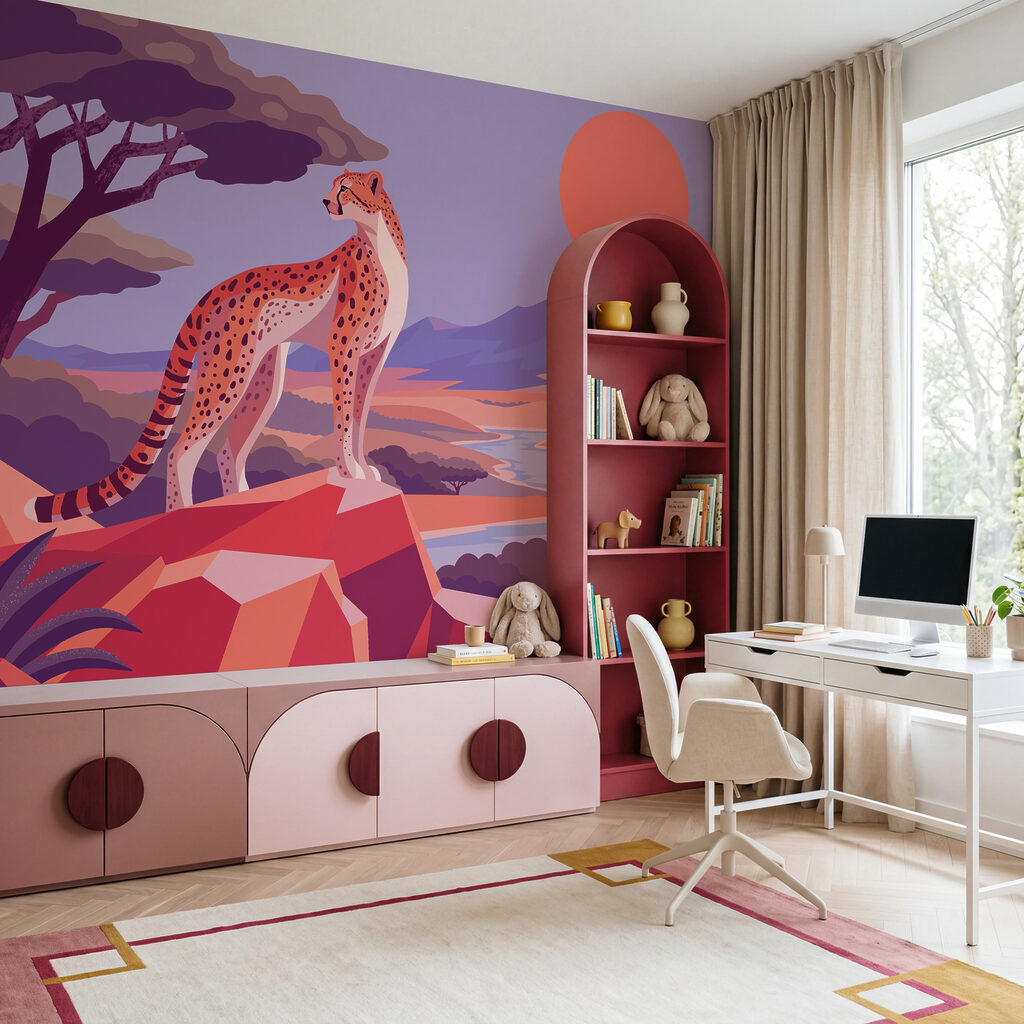 Felină pătată pe stâncă — interior 3