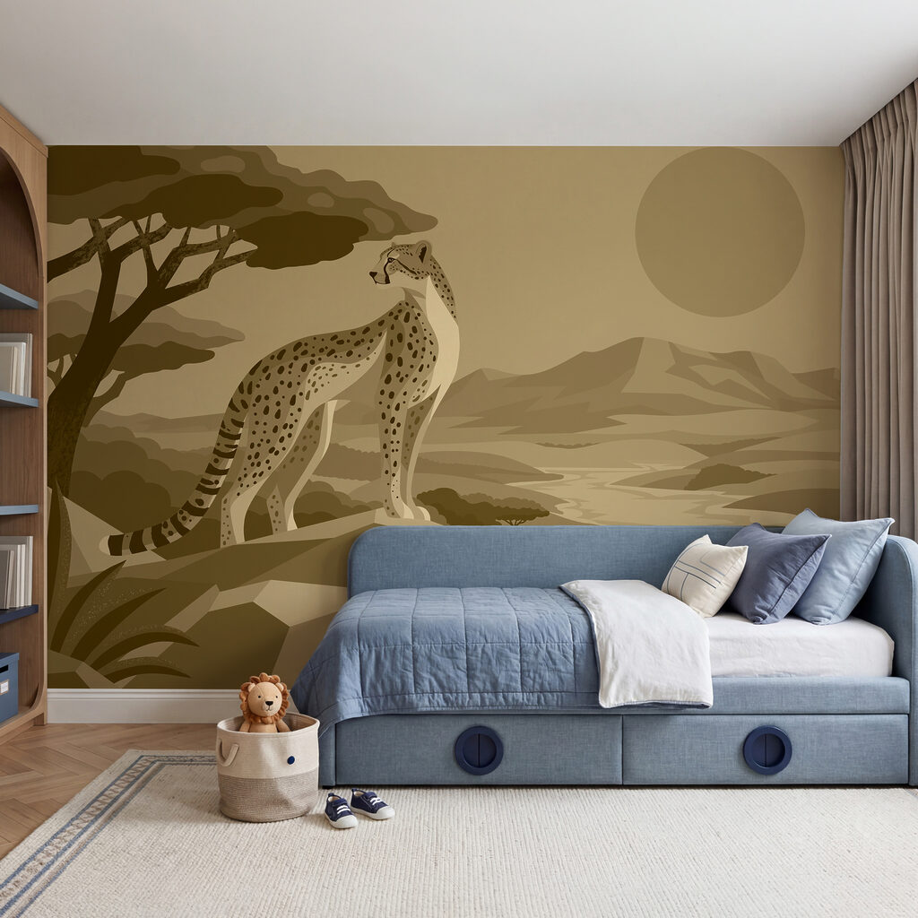 Felină pătată pe stâncă — interior 3