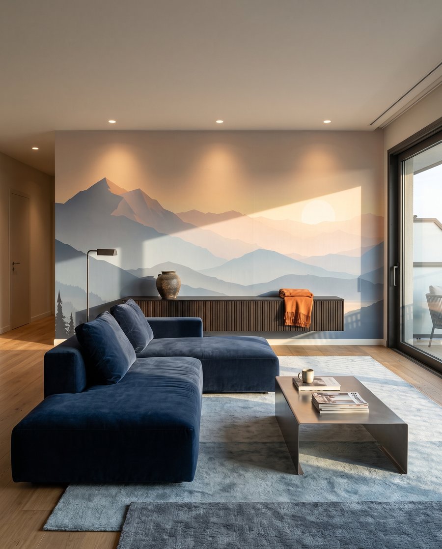 Lac montan la apus — interior 2