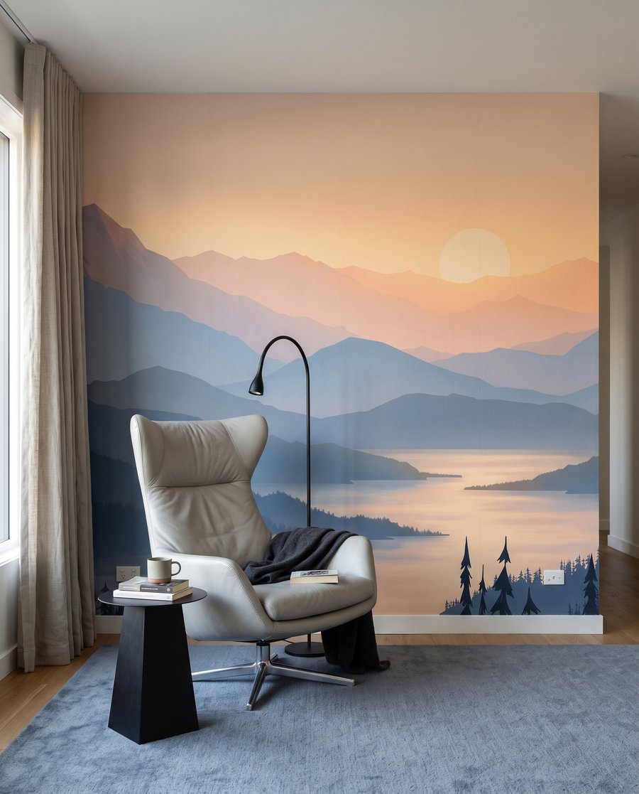 Lac montan la apus — interior 3