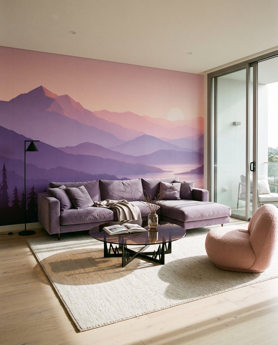 Lac montan la apus — interior 2