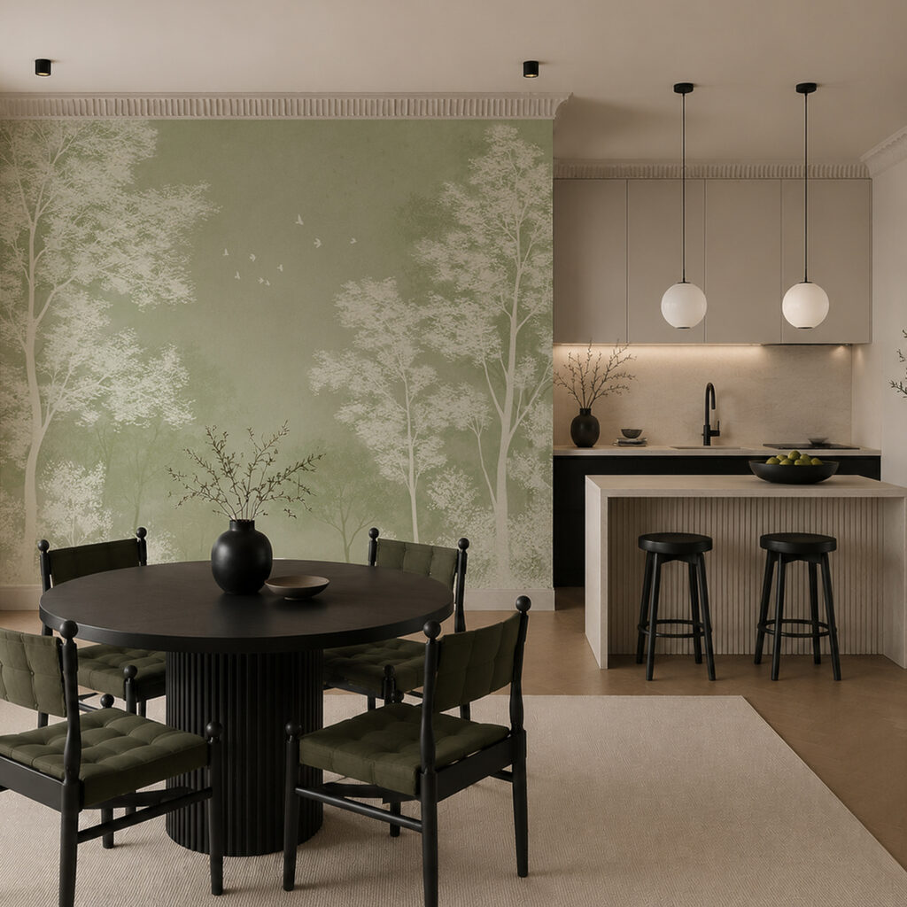 Copaci palizi în lumină — interior 5