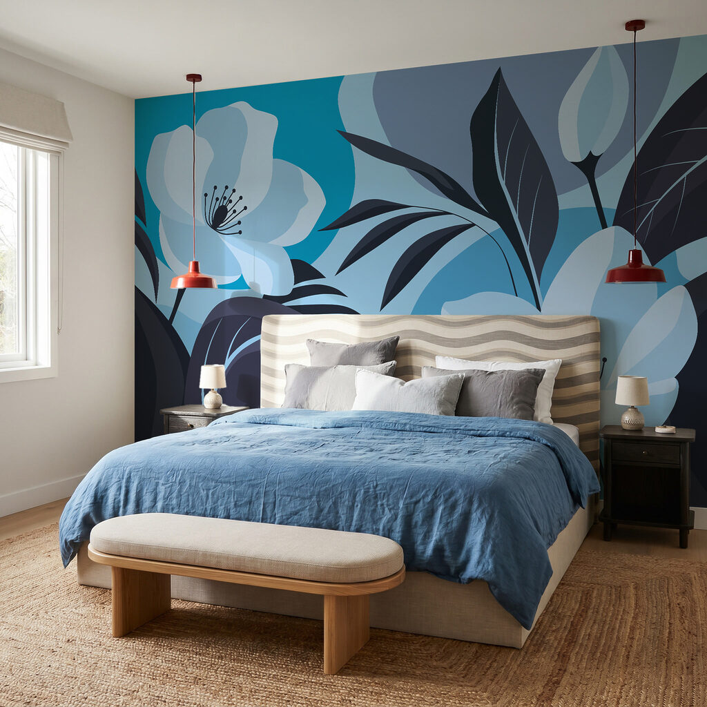 Flori printre frunze colorate — interior 1