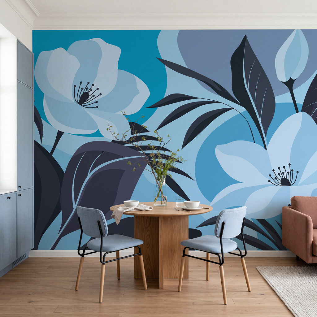 Flori printre frunze colorate — interior 3