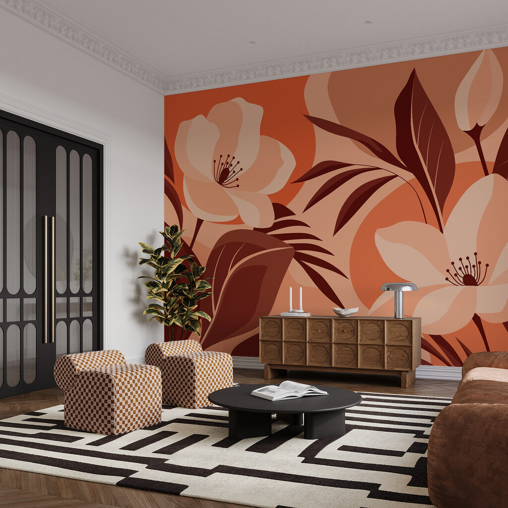 Flori printre frunze colorate — interior 1