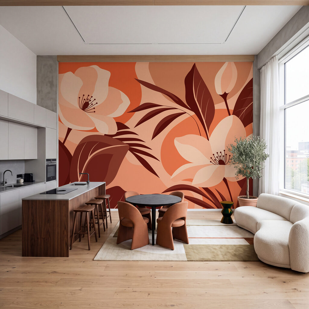 Flori printre frunze colorate — interior 3