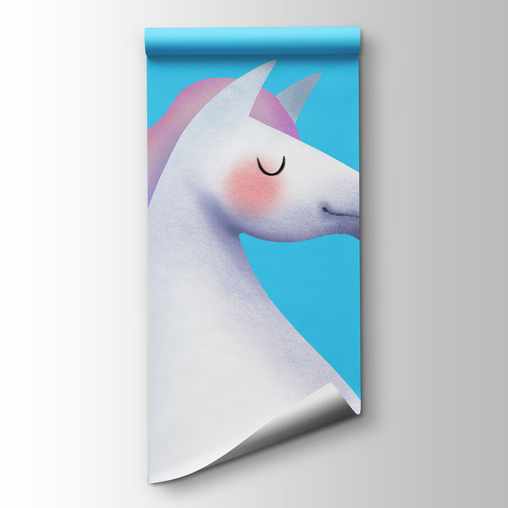 Unicorn și stea căzătoare — vizualizare produs