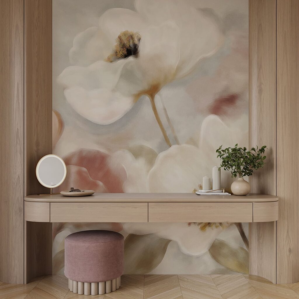 Flori crem în tușe — interior 2