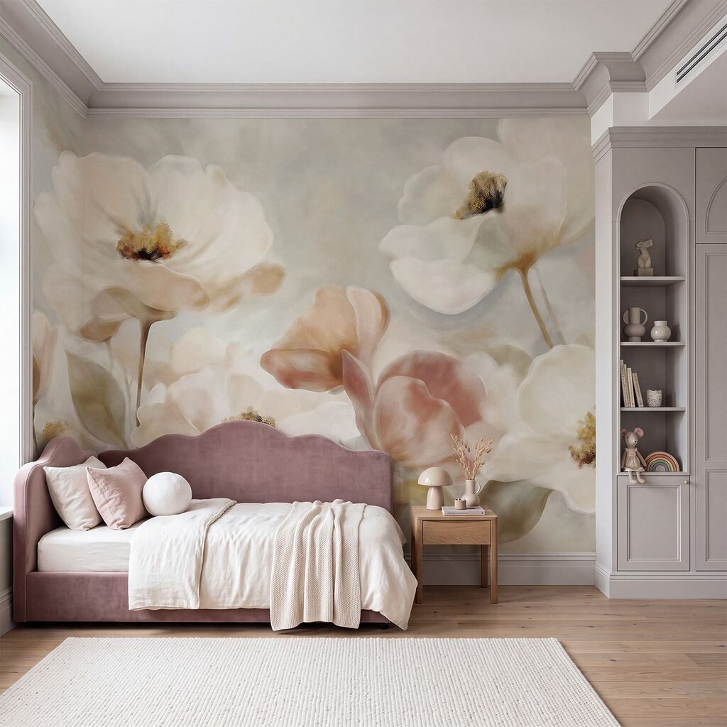Flori crem în tușe — interior 4