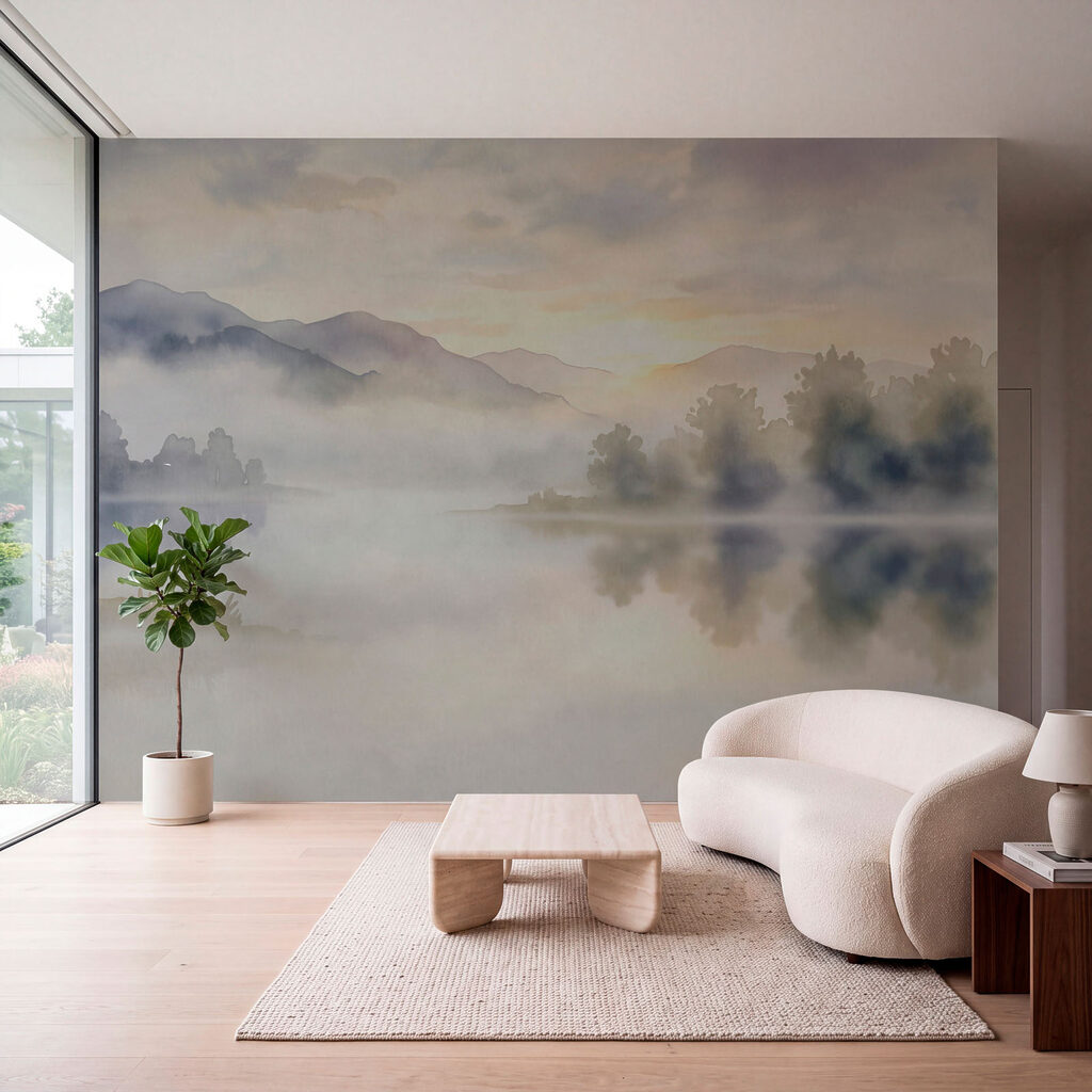 Lac în ceața dimineții — interior 3