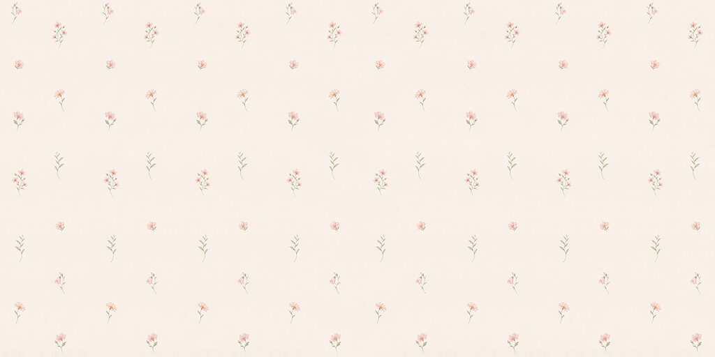 Florulețe roz în spațiu — design complet