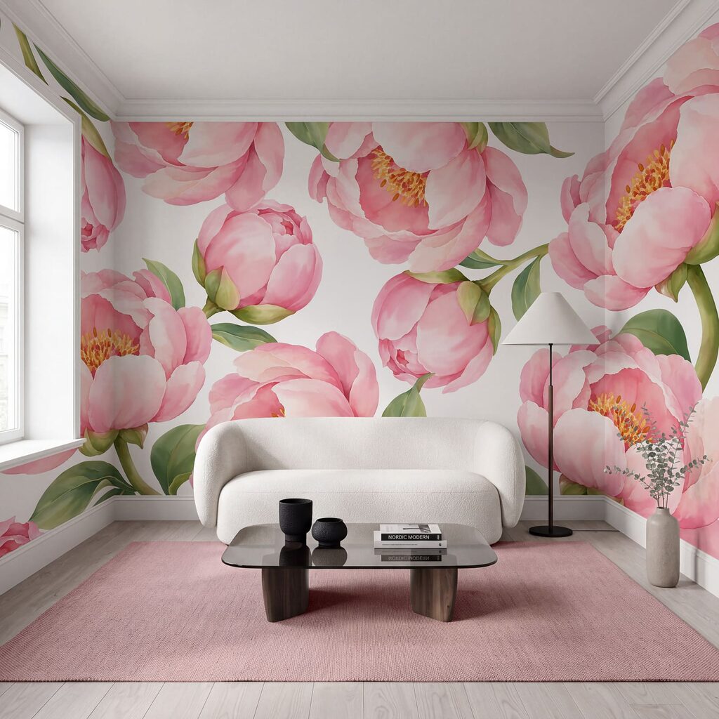 Flori roz deschise — interior 3