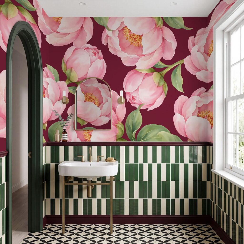 Flori roz deschise — interior 1