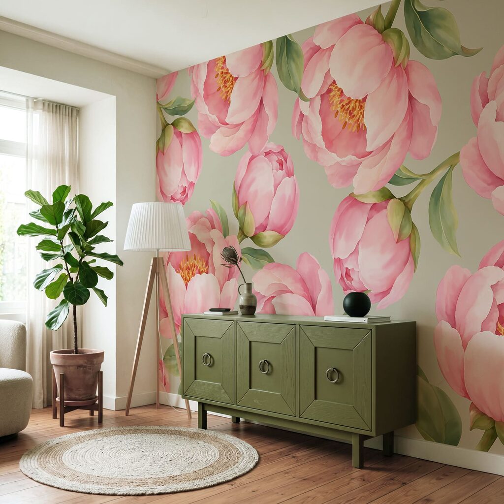 Flori roz deschise — interior 2