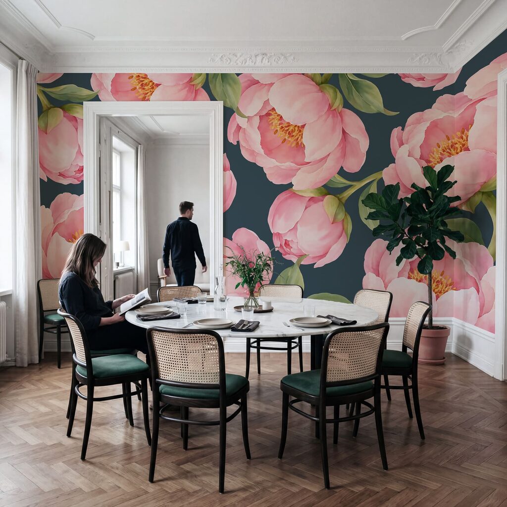 Flori roz deschise — interior 4
