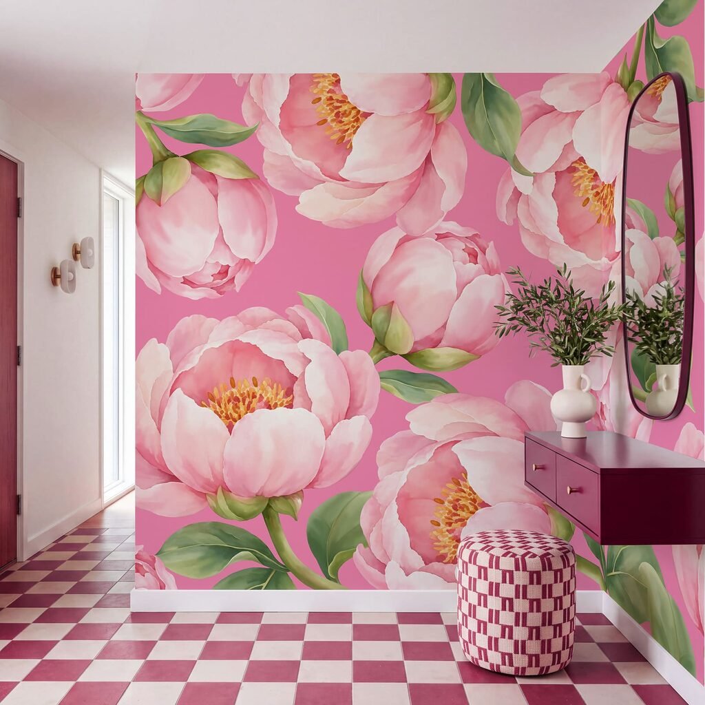 Flori roz deschise — interior 1