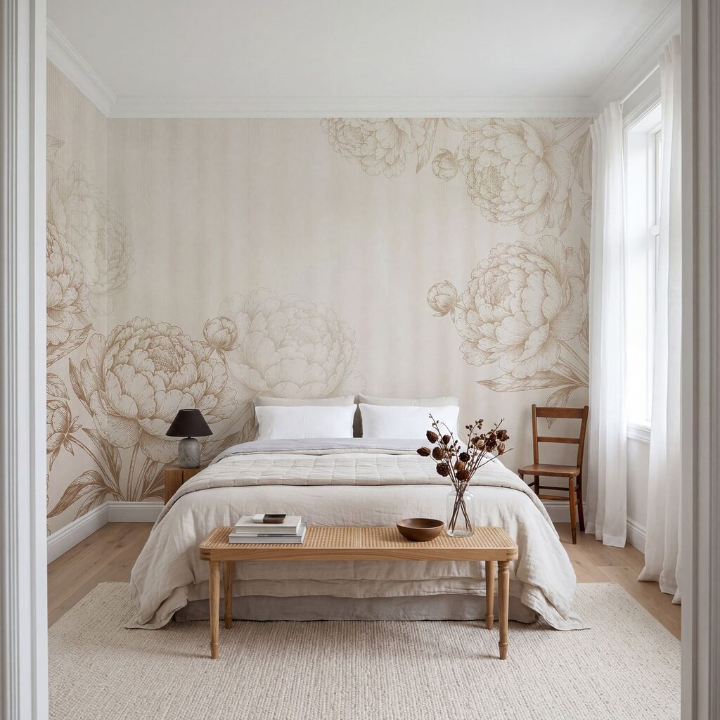 Flori conturate pe dungi — interior 2
