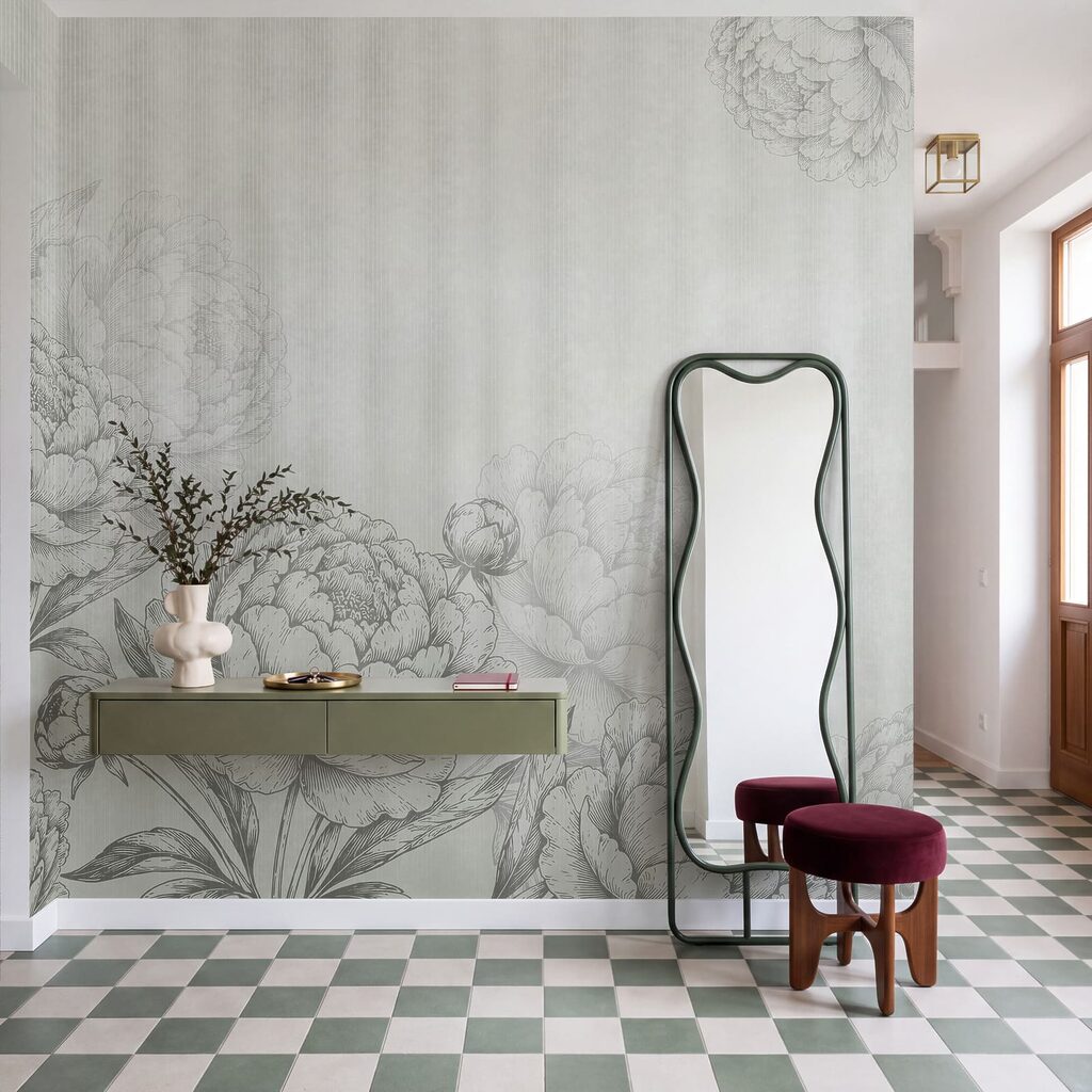 Flori conturate pe dungi — interior 2