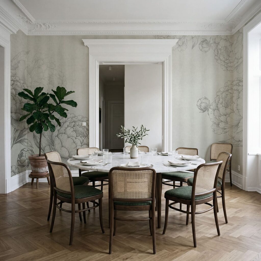 Flori conturate pe dungi — interior 4